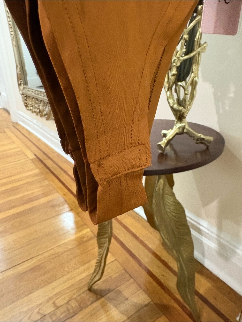 MICAS XL Ruched One-Piece Bodysuit in Caramel Brown - Picture 4 of 5
